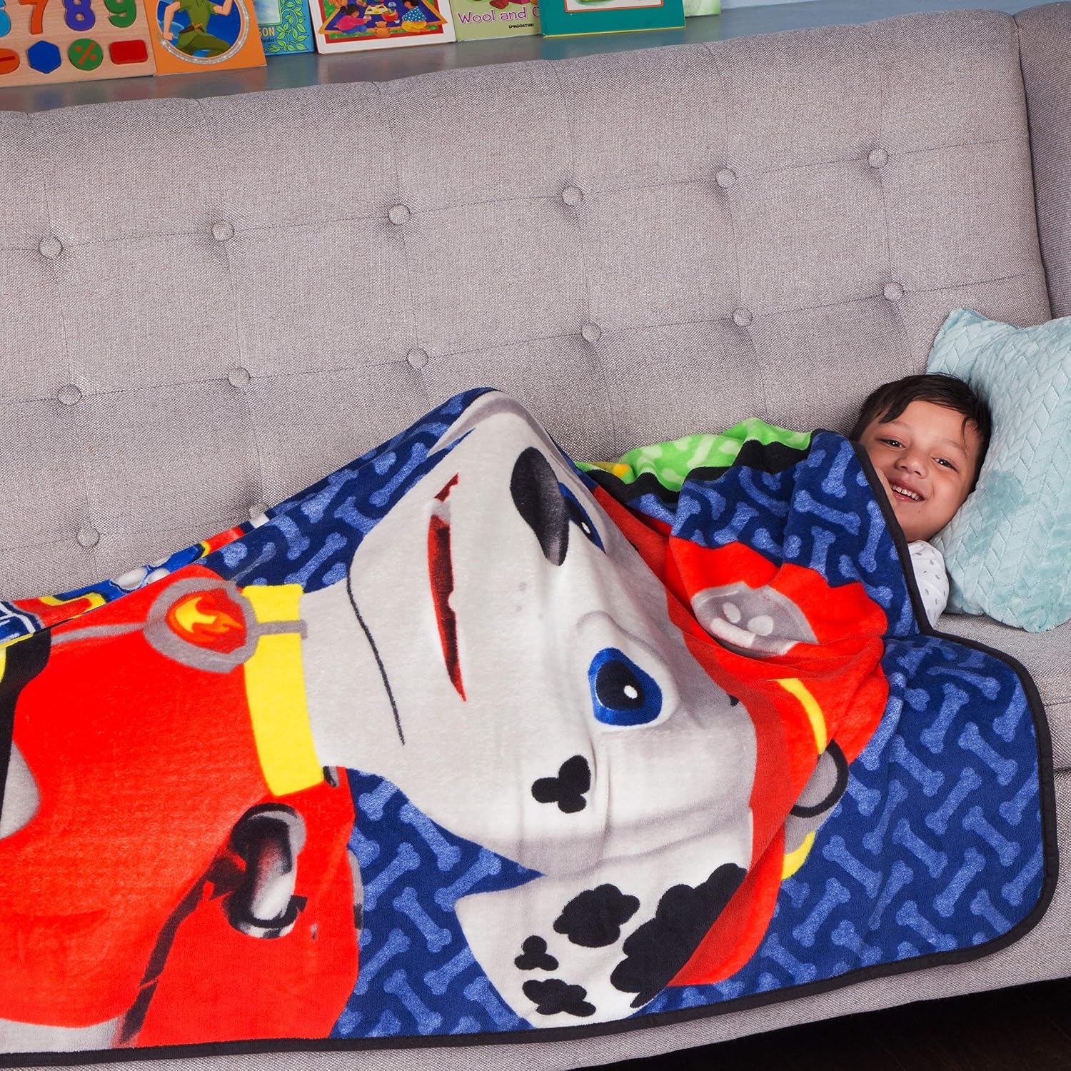 Franco Kids Bedding Super Soft Micro Raschel Blanket, 62 in x 90 in, Paw Patrol