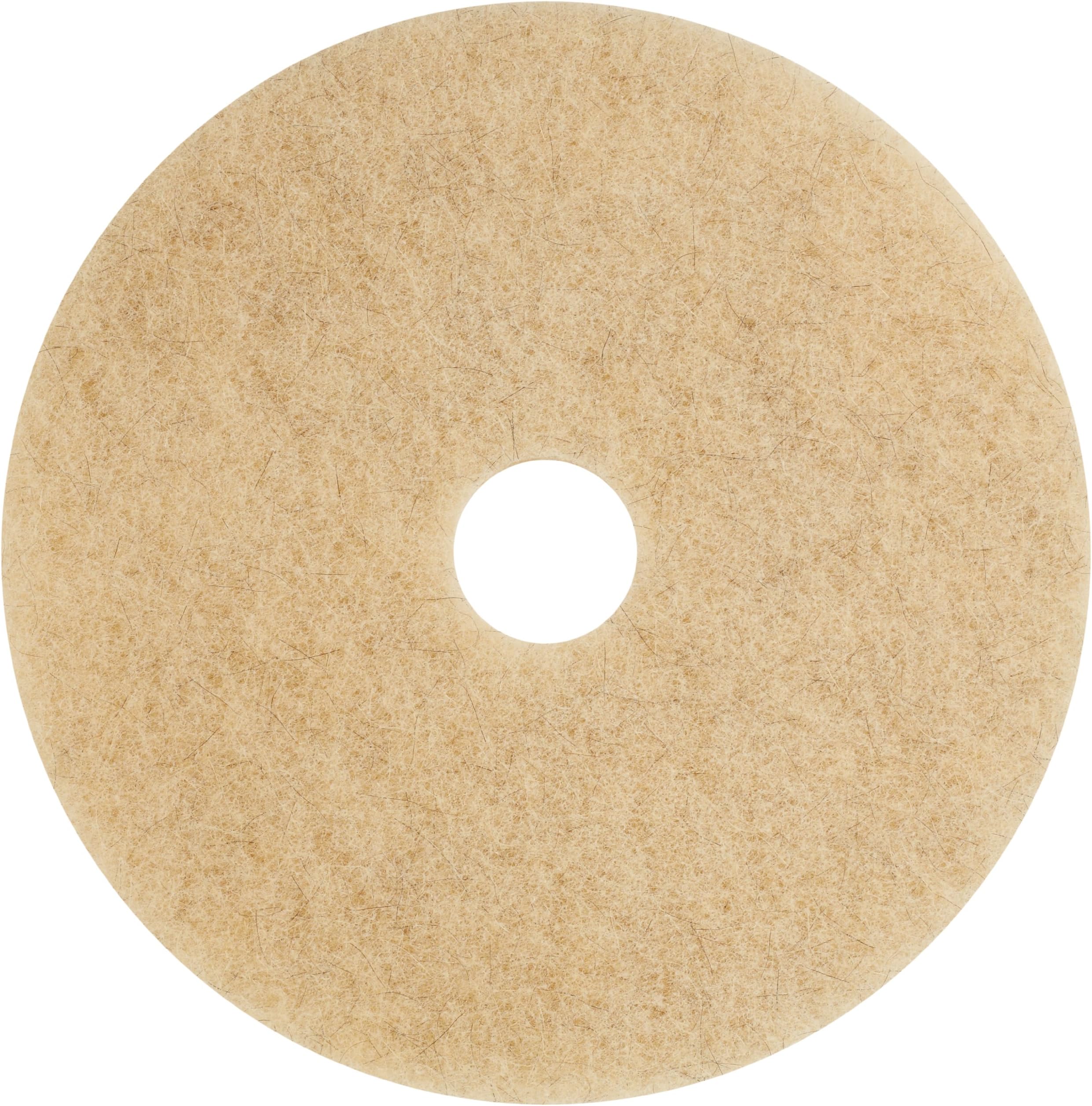 Glit 20403 TK Polyester Blend Jackeroo Natural Hair Floor Pad, Synthetic Blend Resin, Kaolin Grit, 20" Diameter, 1000 to 3000 RPM (Case of 5)