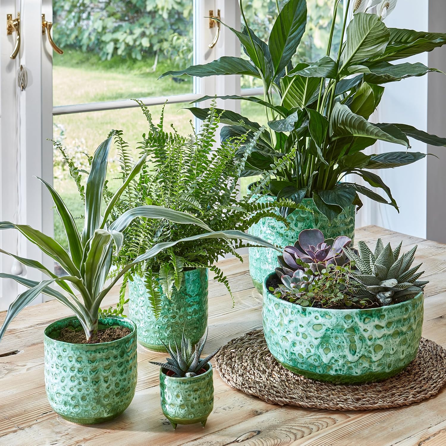 Ivyline Ceramic Emerald Planter Large