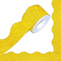 Vista 16 de Bordes de tablón de anuncios de 60 pies, borde ondulado verde puro con diseño de línea ondulada para decoración de escuela, aula y oficinas