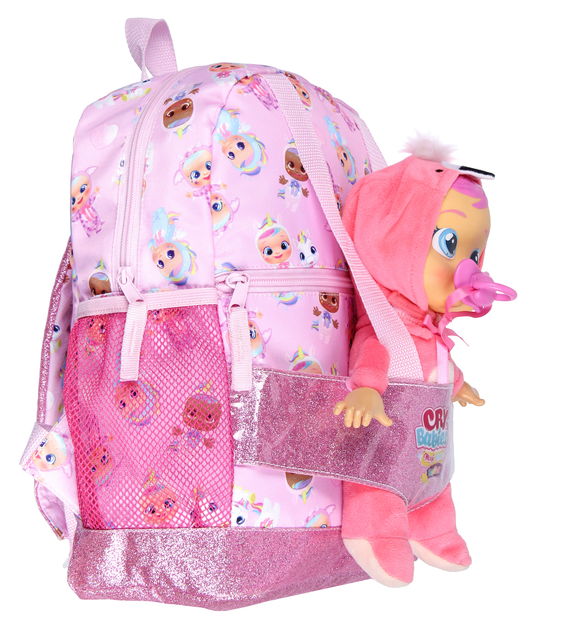 crybaby mini backpack INTIMO Cry Babies Magic Tears Characters Baby Doll Carrier Dual Compartment 12