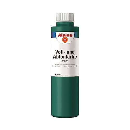 Alpina Farben Voll und Abtönfarbe Wandfarbe Alpina Color Farbton Deep Green 750 ml