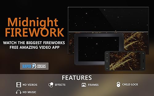 fogo de artifício da meia-noite grátis HD - decore seu quarto com belas paisagens na sua TV HDR 4K,