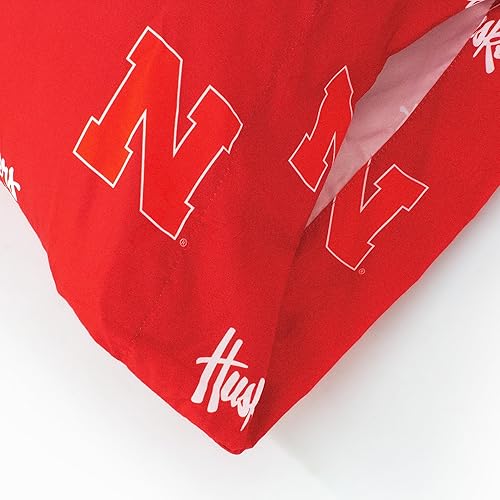 Miniatura 7 de College Covers Everything Comfy Nebraska Cornhuskers - Funda de almohada, 20 x 60 pulgadas, incluye 1 funda de almohada