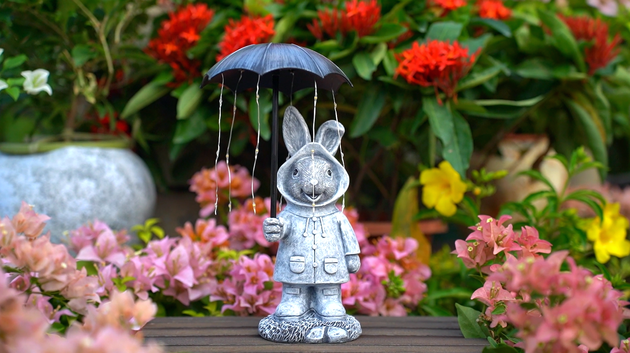 Amazon.com : Acgarten Solar Rabbit Garden Statue Outdoor Decor