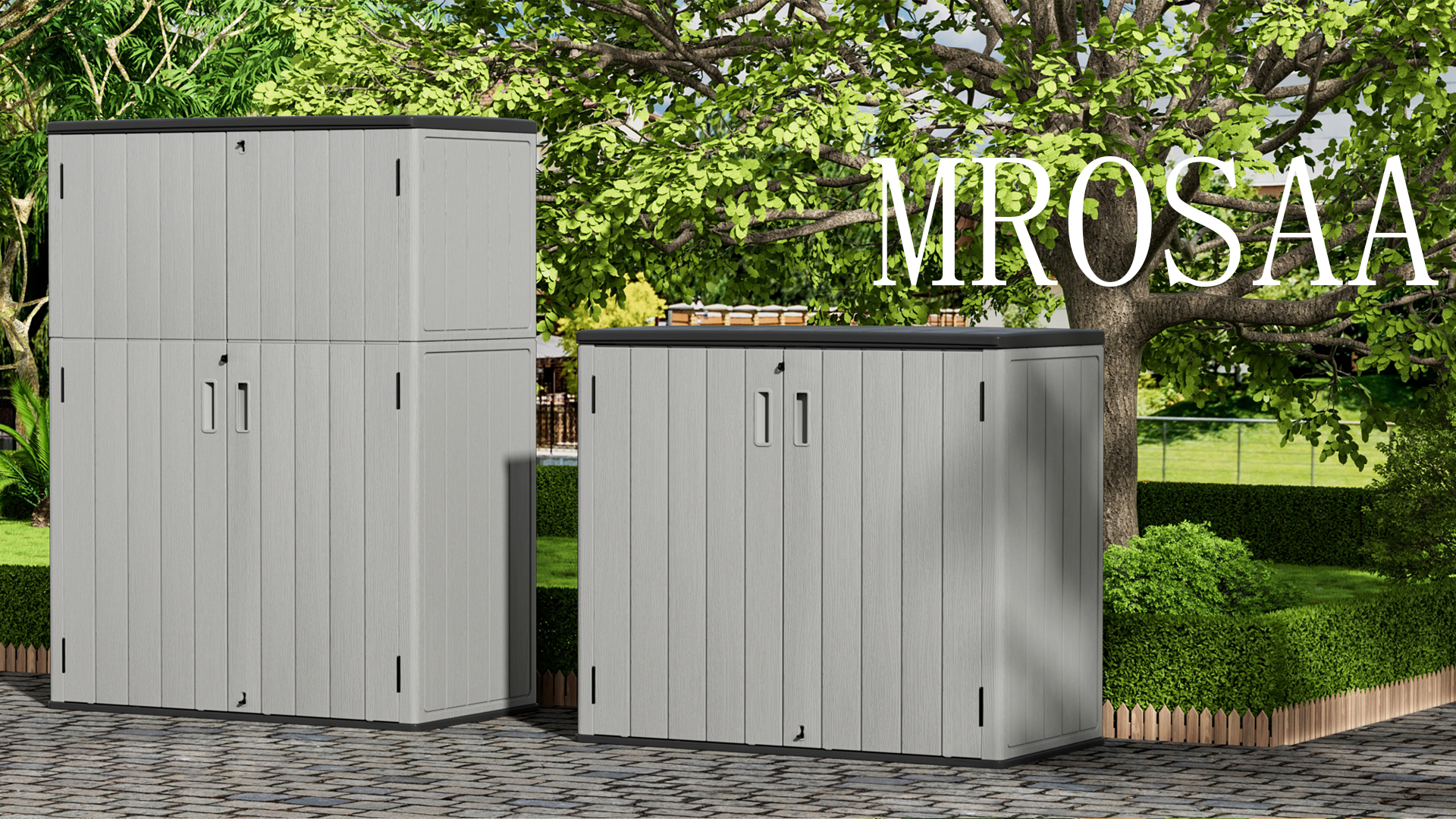 Amazon.com : Mrosaa Large Outdoor Storage Box,Resin Sheds&Outdoor