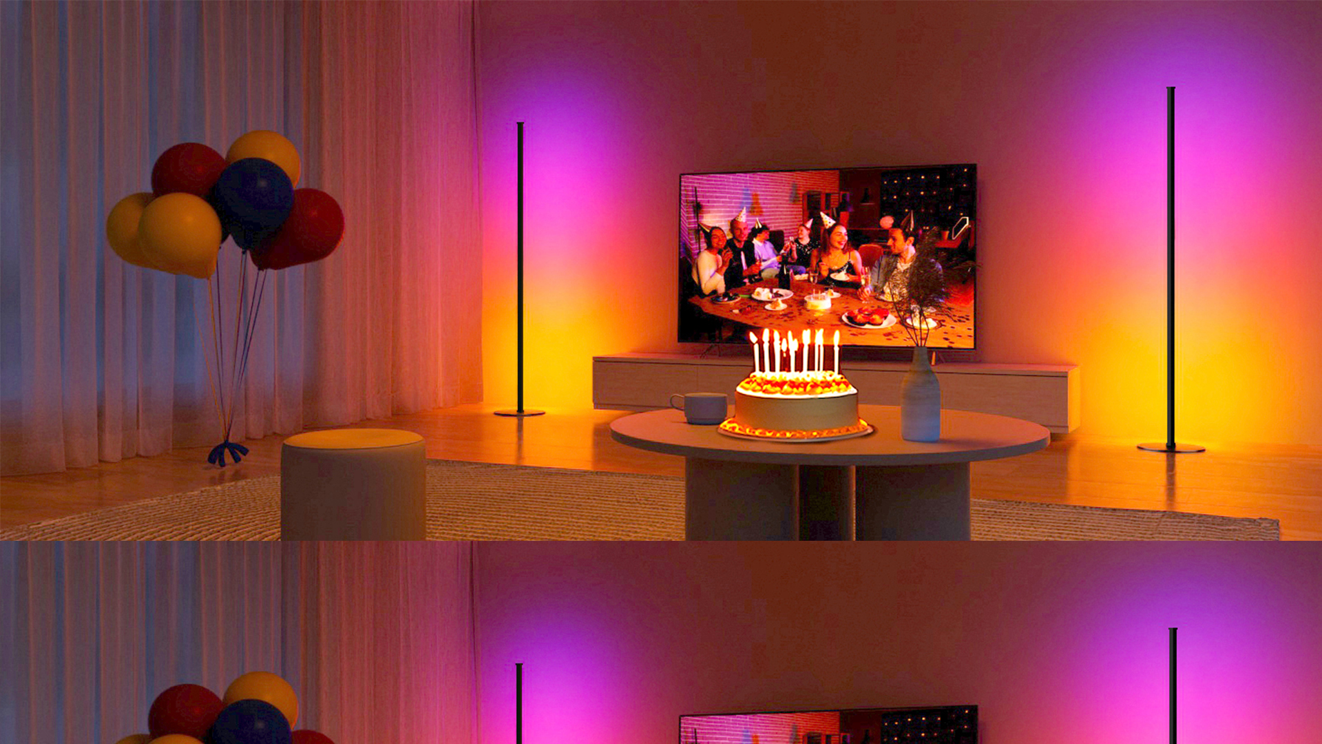 Eastfine Corner Floor Lamp, RGB IC Smart Corner Lamps Work with