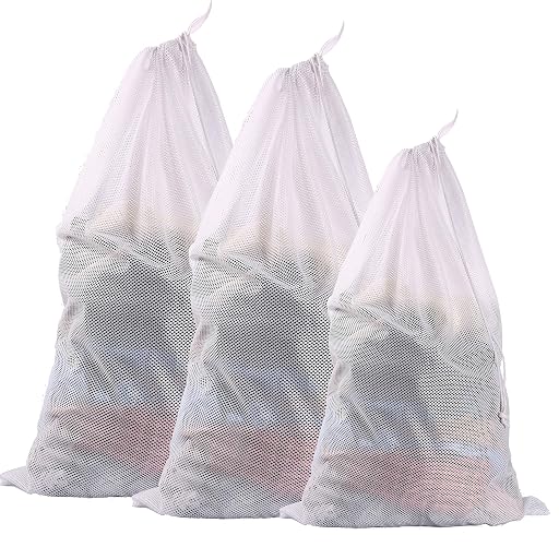 Eono Sturdy Mesh Laundry Bag Set Three Pack