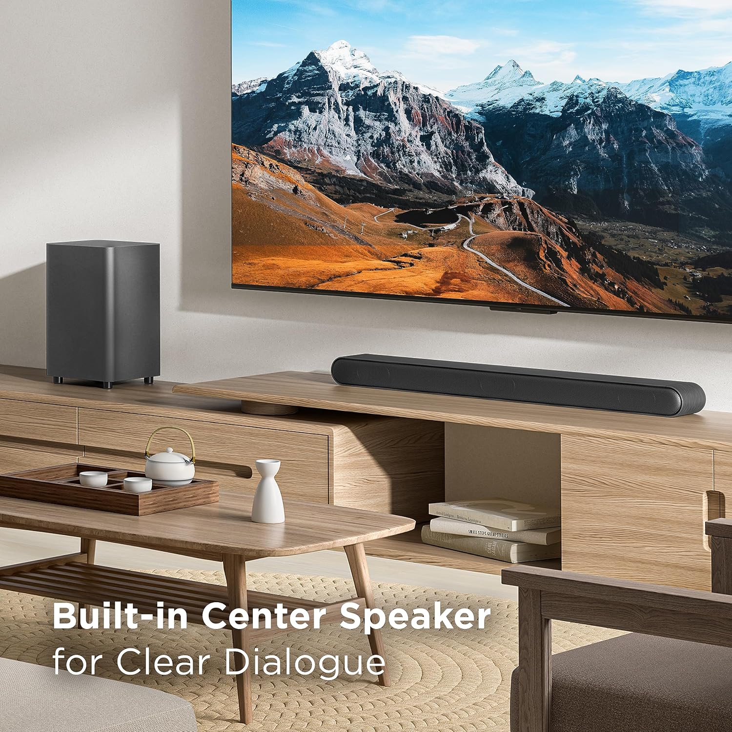 TCL 3.1ch Sound Bar with Wireless Subwoofer, (S4310, 2023 Model), Built-in Center Channel, Dolby Audio, DTS Virtual:X, Bluetooth, Wall Mount and HDMI Cable Included