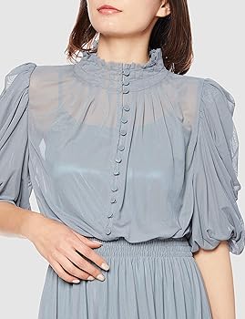 ✨美品✨SNIDEL Sustainableチュールティアードドレス　ターコイズ SNIDEL（スナイデル）の「Sustainableチュールティアードドレス