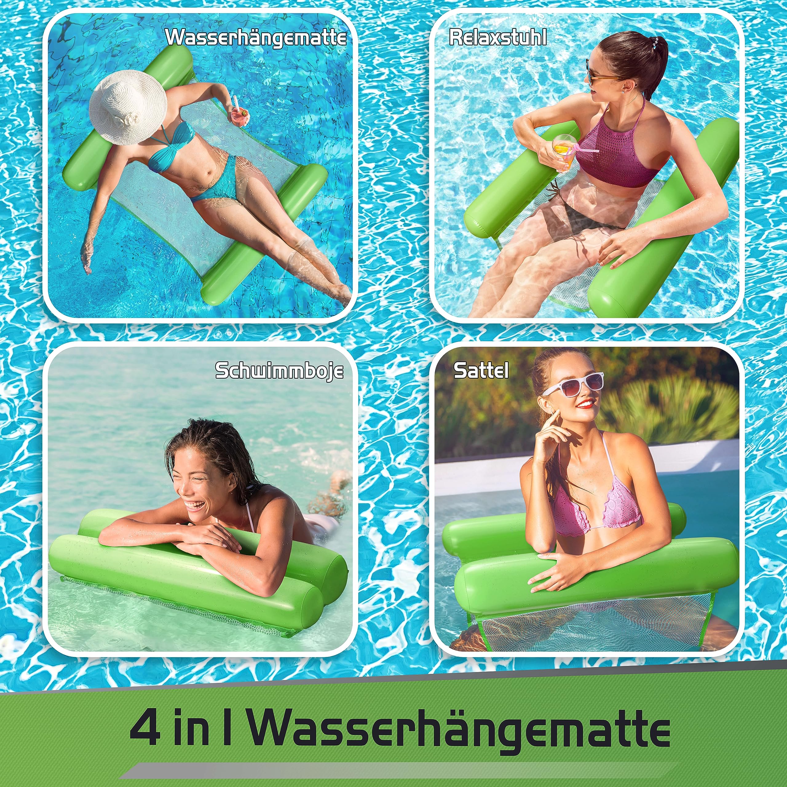 Balinco Inflatable Hammock for Adults Water Toy for Kids Air Mattress, Water Mattress, Relaxation Mat, Water Hammock - Image 2