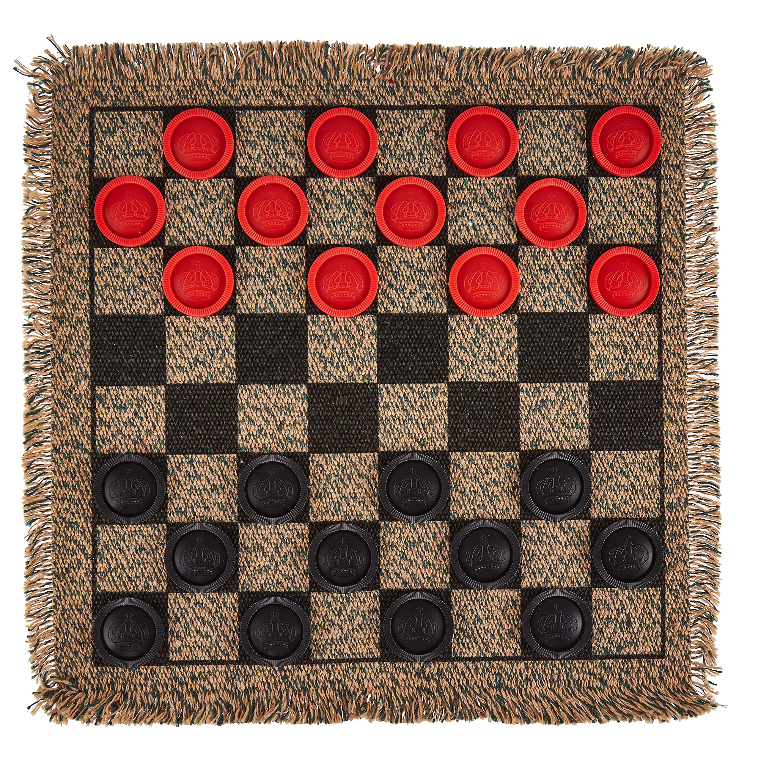 Buy 3in1 Mini Checkers Rug + Classic & Mega Tic Tac Toe Portable