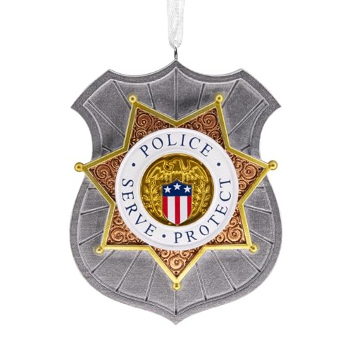 Hallmark Christmas Ornament, Police Badge Ornament, Law Enfo