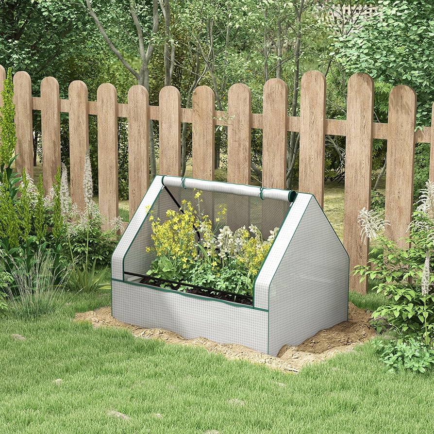 plants mania　THE SIDE UP BOX Amazon.com: Outsunny 4 x 3 x 1ft Raised Garden Bed with Mini