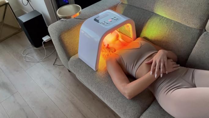 LEDライトビューティーフェイス Amazon.com : Led-Face-Tool，LED Light Therapy Facial Mask，7