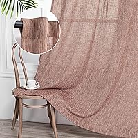 Vista 88 de MYSKY HOME Cortinas traslúcidas de 63 pulgadas de largo para dormitorio, paneles de cortina para ventana que filtran la luz, protegen la privacidad