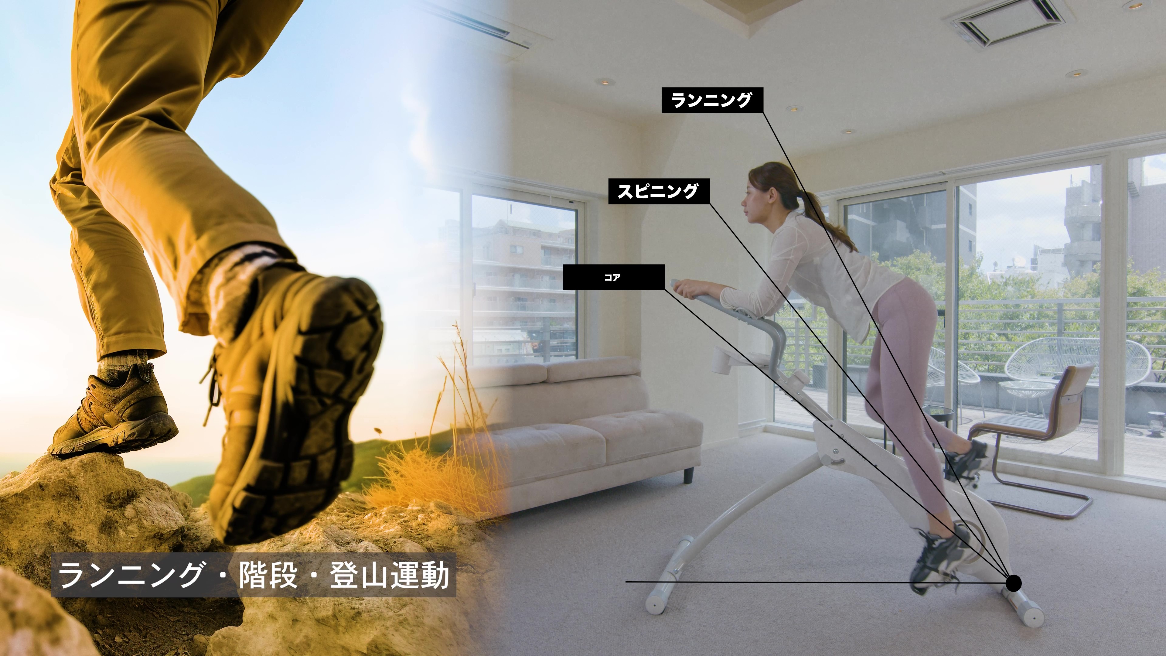 Amazon.co.jp: ROOMFIT エアロバイク 立漕ぎ 3変形 有酸素運動 