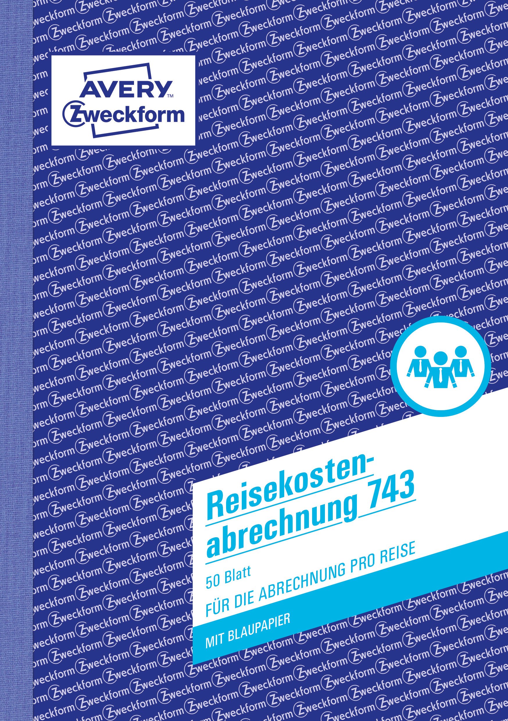 AVERY Zweckform 743 Travel Expenses Report (A5, with 1 Sheet of Blue Paper, Tested by Legal Experts, for Germany for Expenses Per Journey, 50 Sheets) White