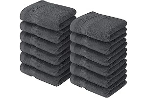 Utopia Washcloths | Luxury Soft and Plush Cotton Washcloths for Showering