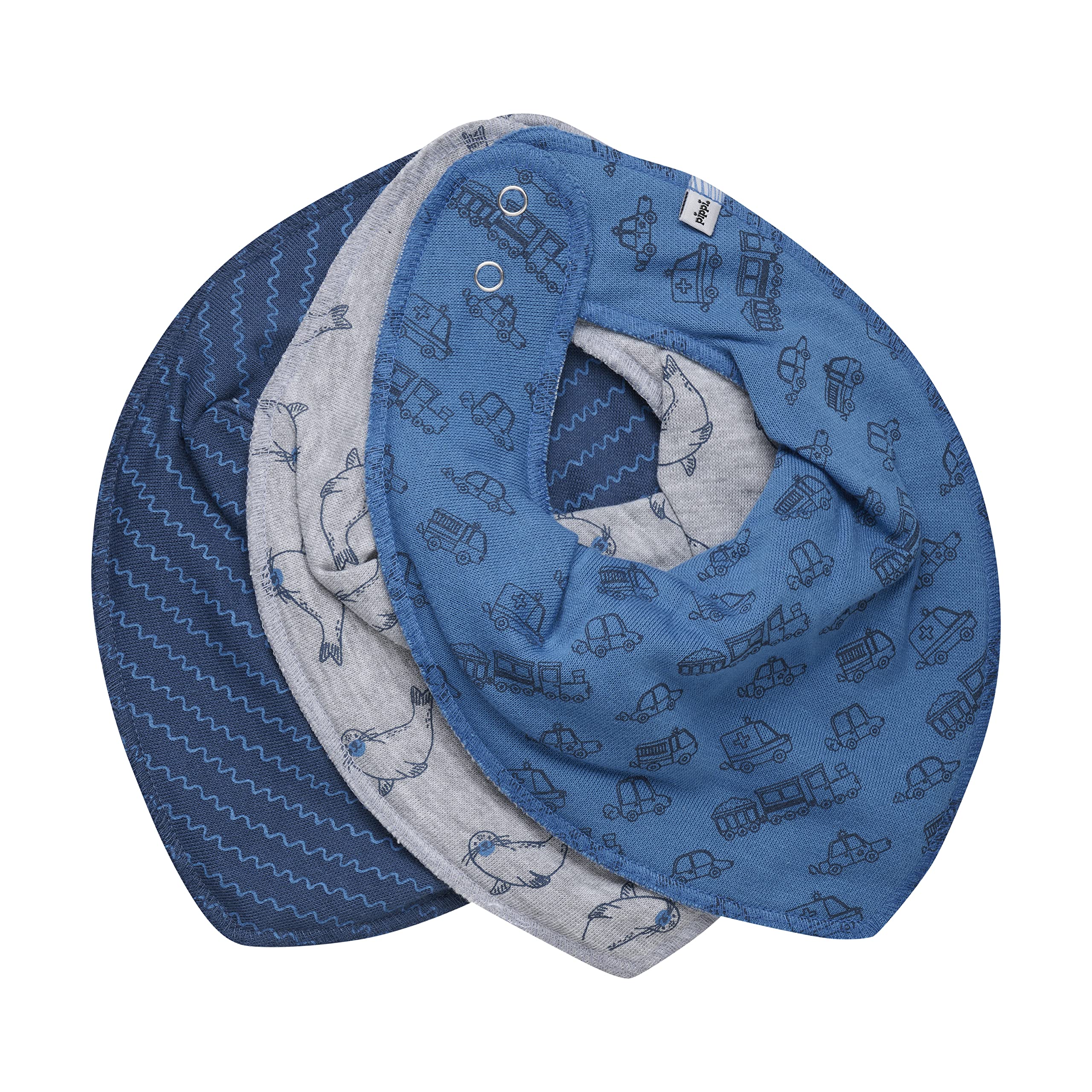 Pippi made with love Unisex Baby Bandana Bib Boy -Aop (3-pack) Baby dreieck Lätzchen (3er Pack)