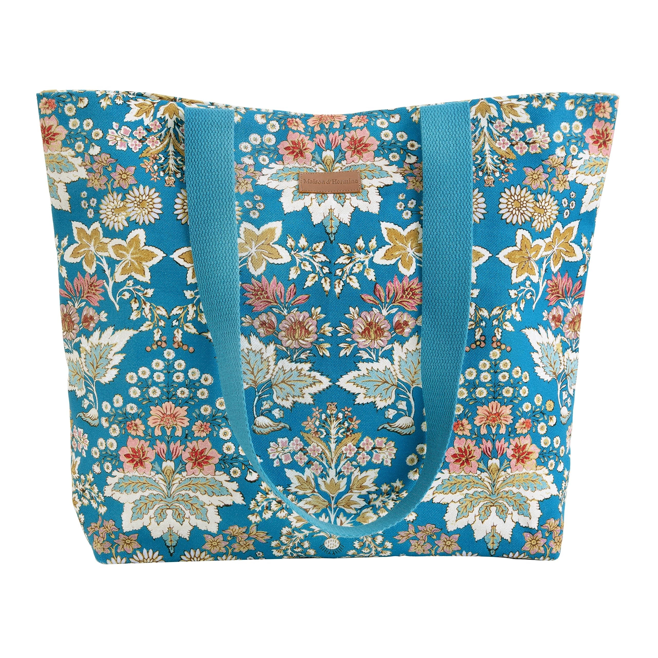 Maison d' Hermine Canvas Tote Bag for Women Cotton Canvas Reusable Shoulder Grocery Bags Handle Travel Mothers day Gifts