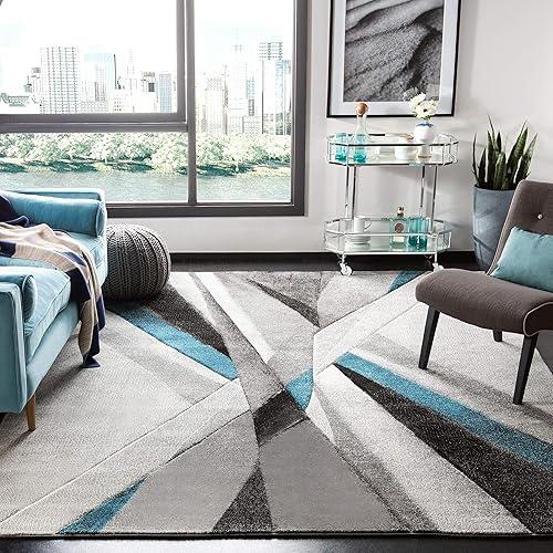 SAFAVIEH Hollywood Collection HLW710D - Alfombra moderna de mediados de siglo, no desprende pelusa, para sala de estar, dormitorio, comedor, oficina