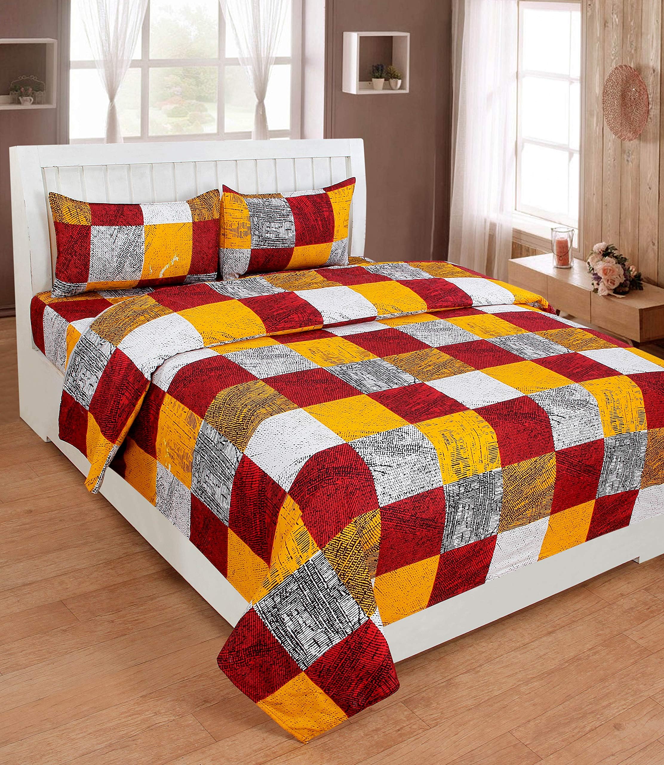 Home Garage Microfibre 144 TC Bedsheet (Standard_Black)