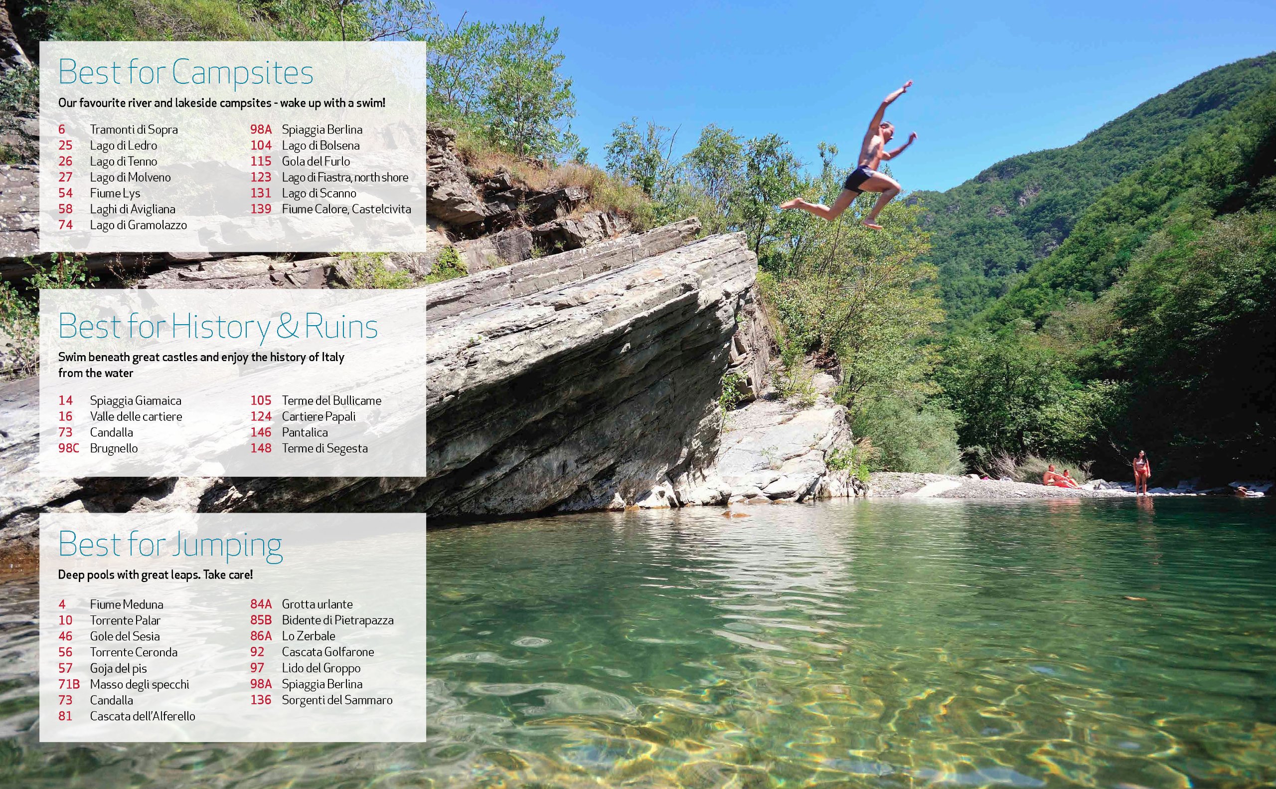 Wild Swimming Italy: Discover the Most Beautiful Rivers, Lakes, Waterfalls and Hot Springs of Italy