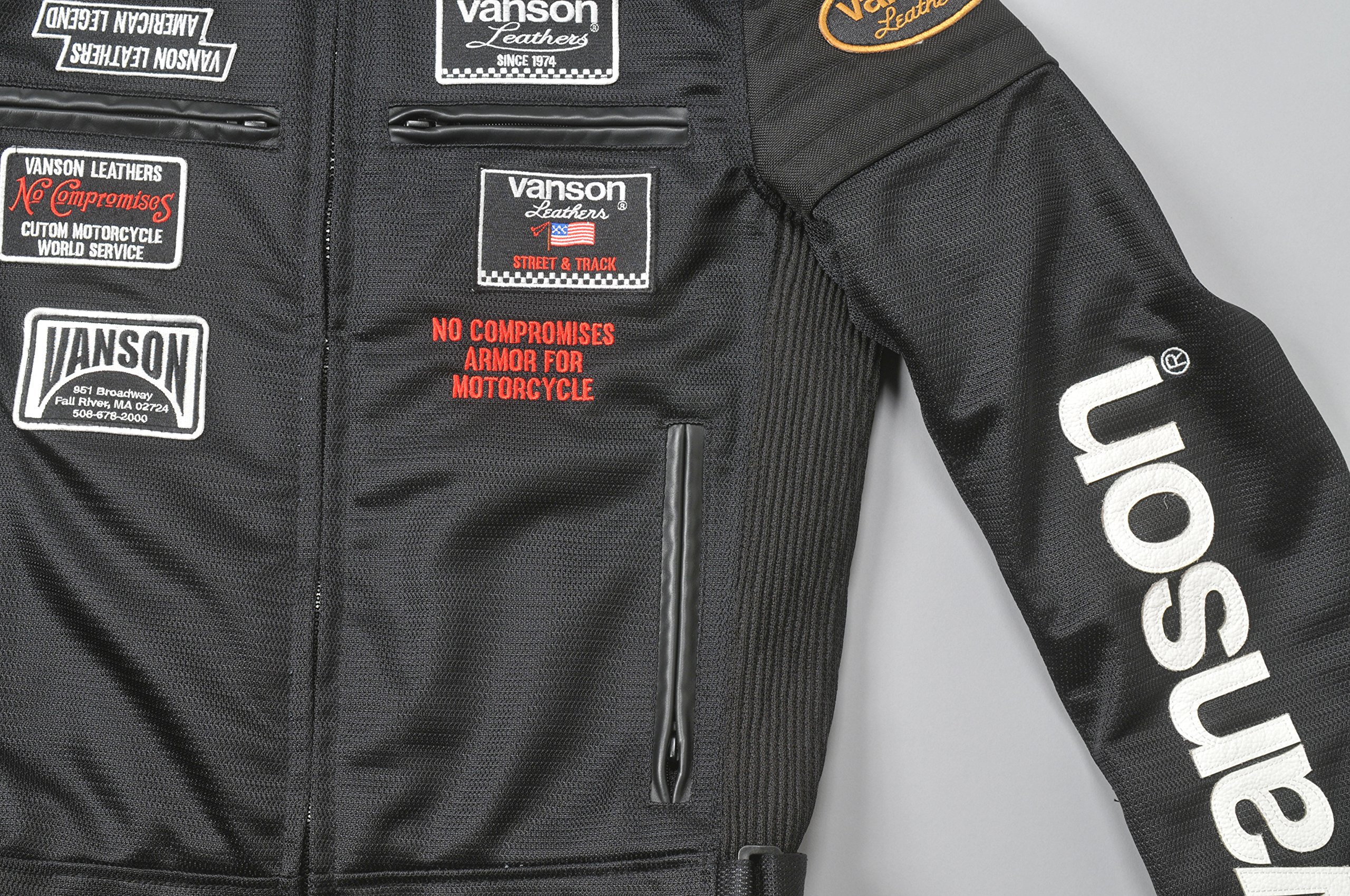 Amazon | VANSON(バンソン) ライダースメッシュジャケット BLACK