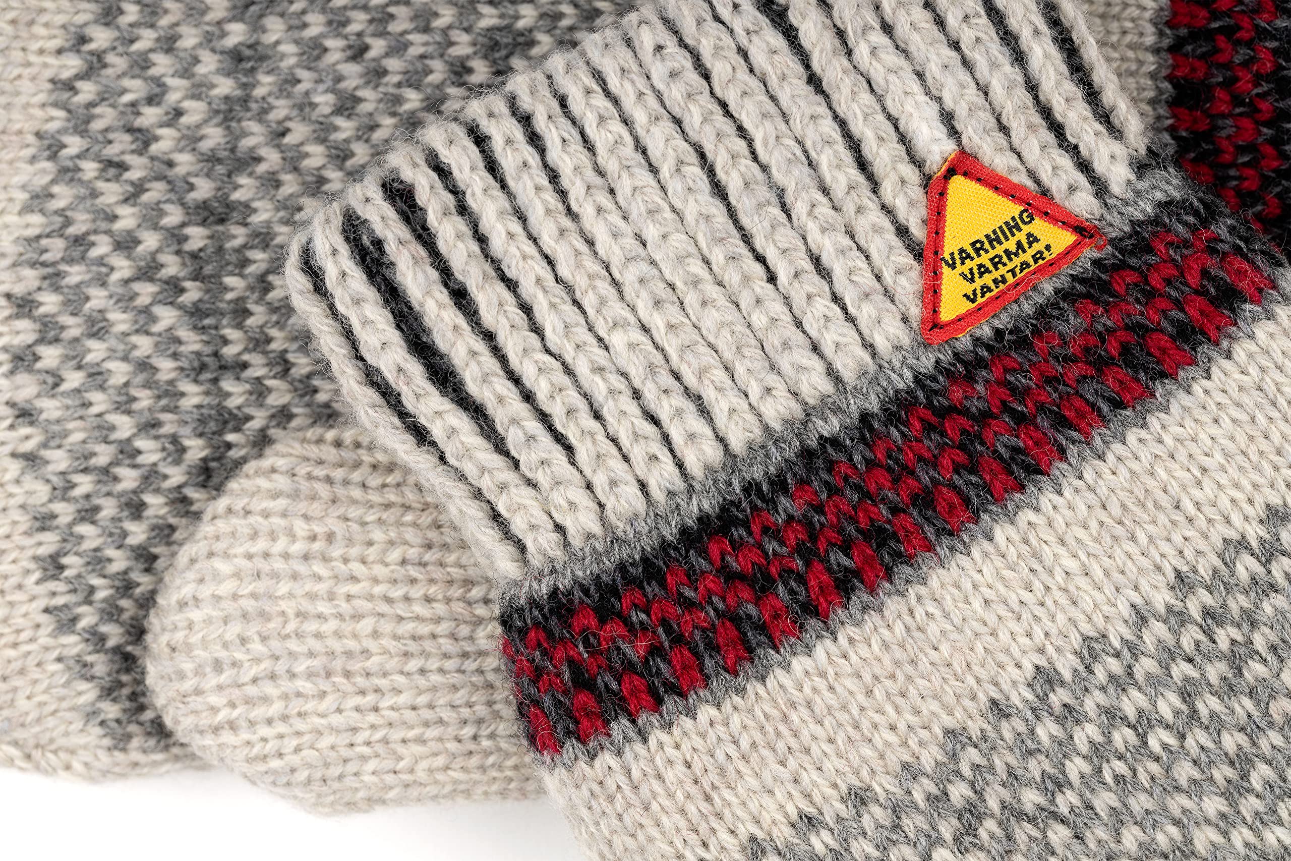 ÖJBRO VANTFABRIK guanti in maglia lana merino Ekshärad Kalk L (10-11) guanto fuderato caldi morbidi Svezia