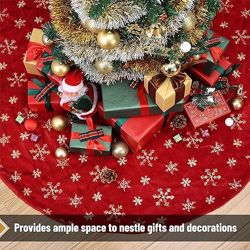 Vista 42 de Mr. Pen Christmas Tree Skirt - 48 inches, Faux Fur, White