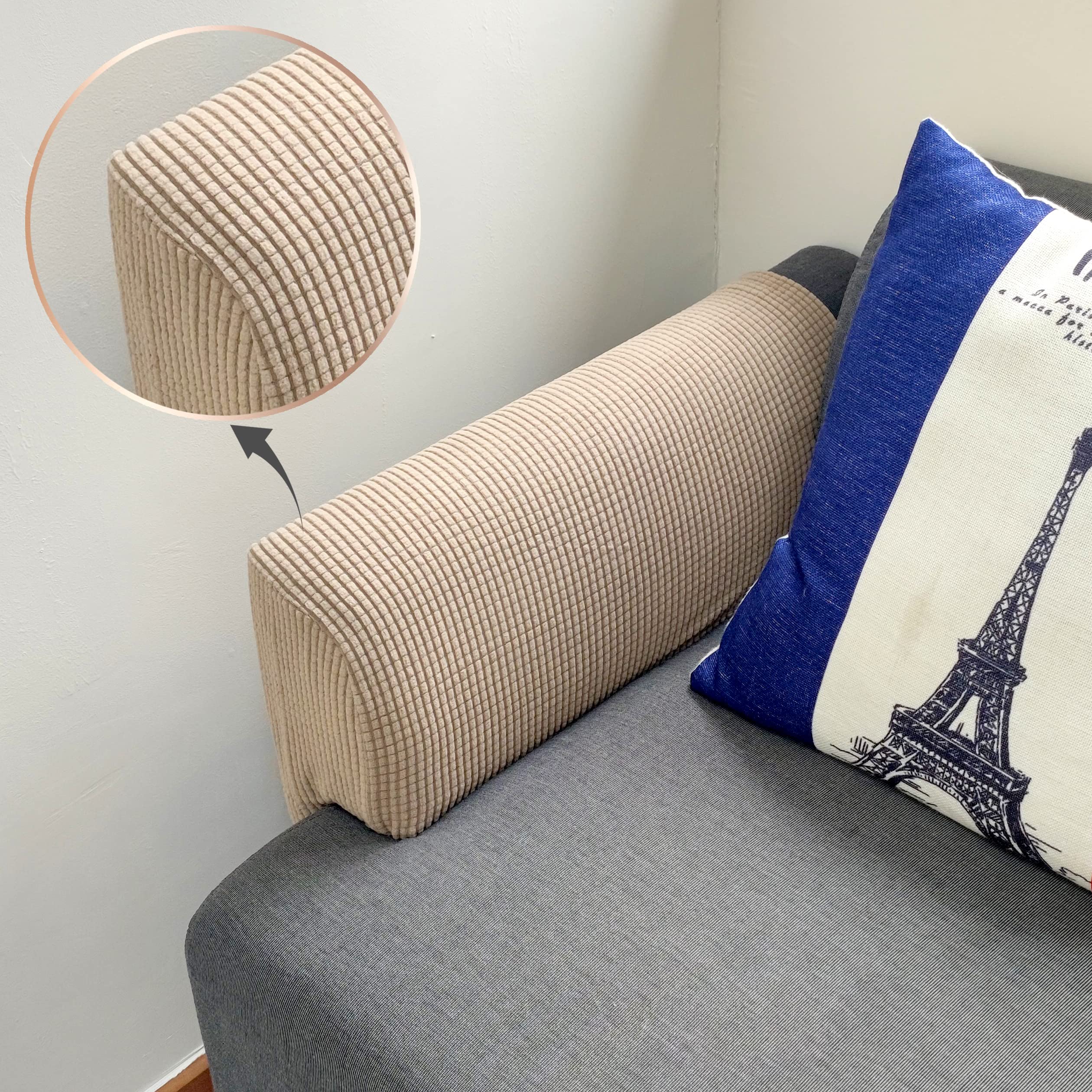 2 Stück Polar-Fleece Armlehnenschutz Für Sofa - Rutschfeste Bezüge In 11 Farben (dunkelgrau)