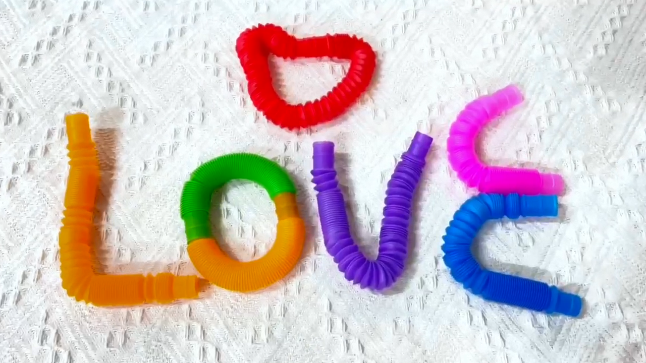 YAFLUG 12x Sensorik Spielzeug Pop Tubes - Dehnbare Lernröhren, Bunt, Montessori Spielzeug