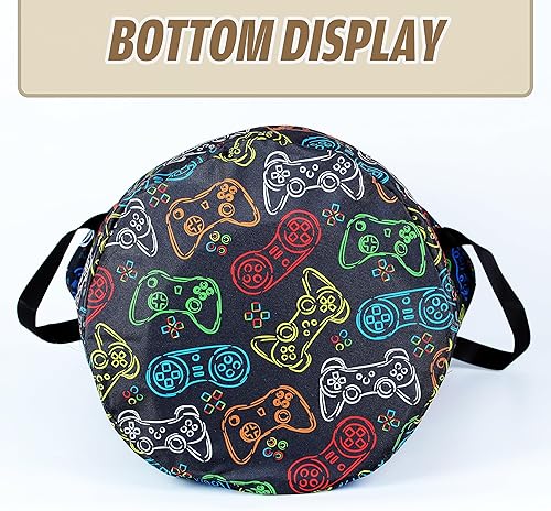 Miniatura 3 de Cesta de lavandería para máquina de juegos a color, divertida, plegable, impermeable, bolsa de tela Oxford, cesta de almacenamiento de ropa, cubo de