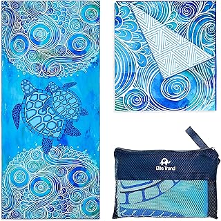 Elite Trend Microfiber Beach Towel for Adults with Bag - Extra Large 78x35 inch Lightweight Sand Free Quick Dry Towel for ...