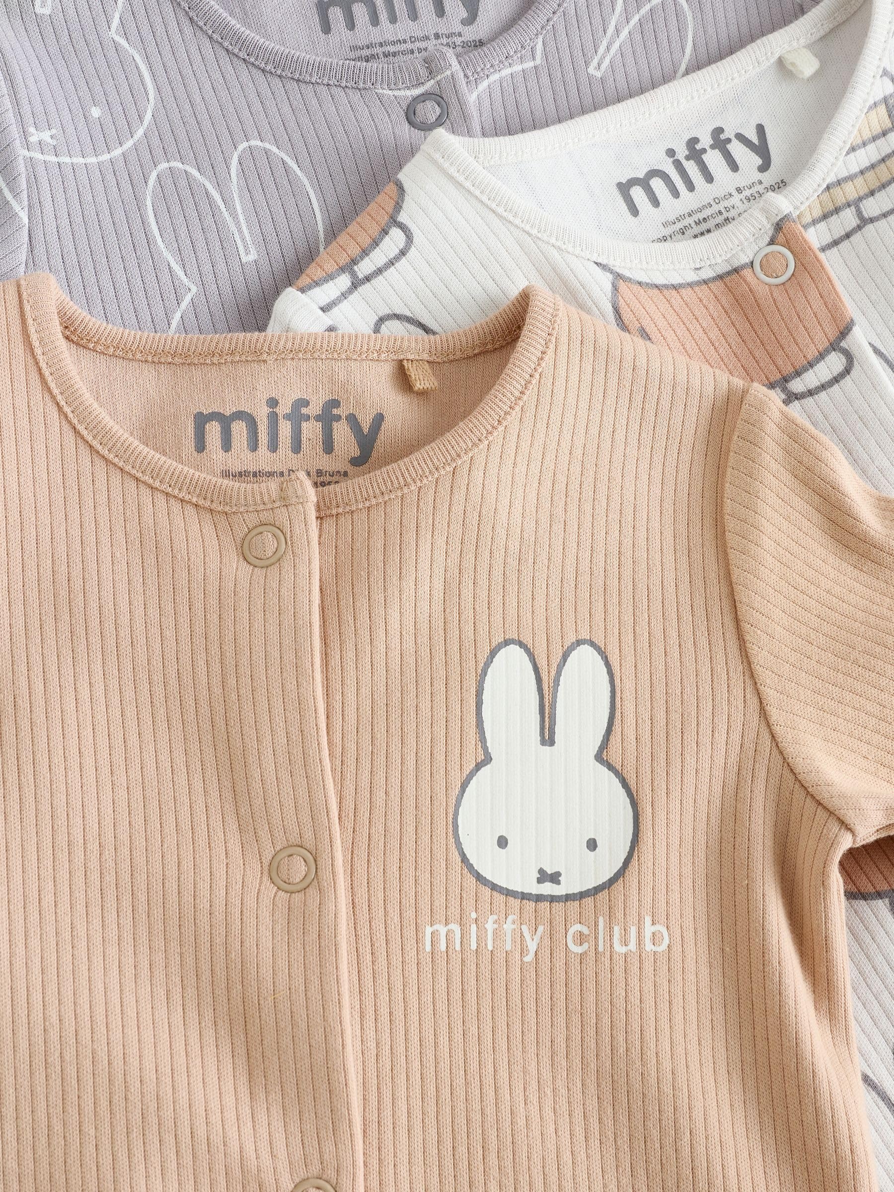 NEXT Noworodki unisex Zestaw 3 par śpioszków niemowlęcych Miffy