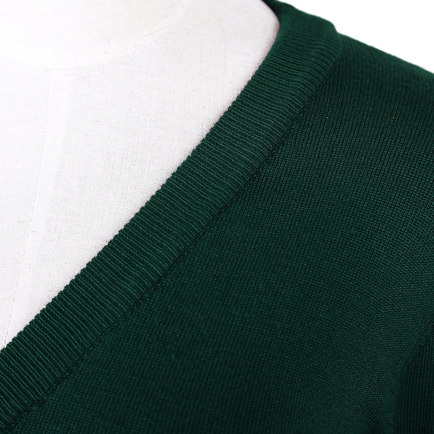 Urban CoCo Women's Cropped Cardigan V-Neck Button Down Knitted Sweater 3/4 Sleeve - Image 4