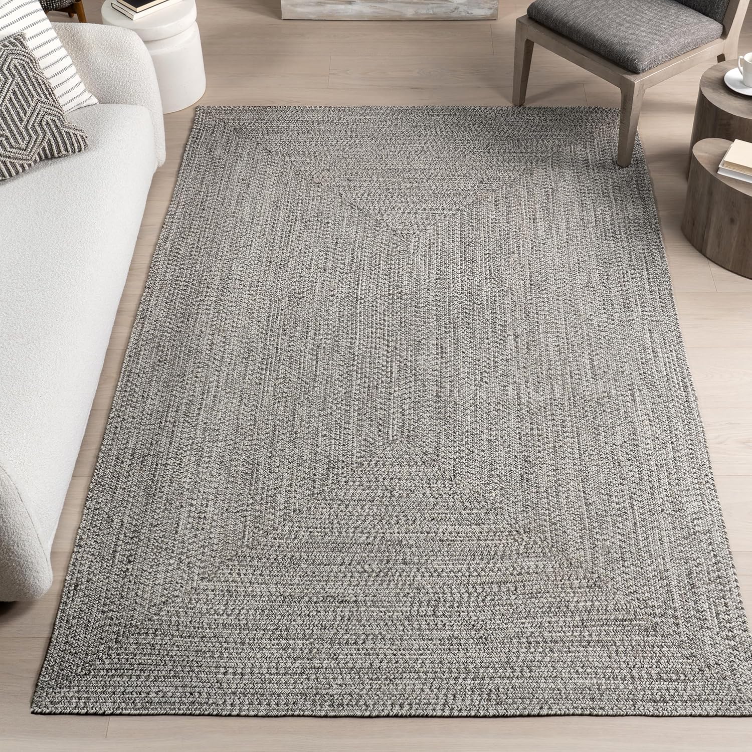 Buy nuLOOM Braided Lefebvre Indoor/Outdoor Rug, 3' x 5', Light Grey