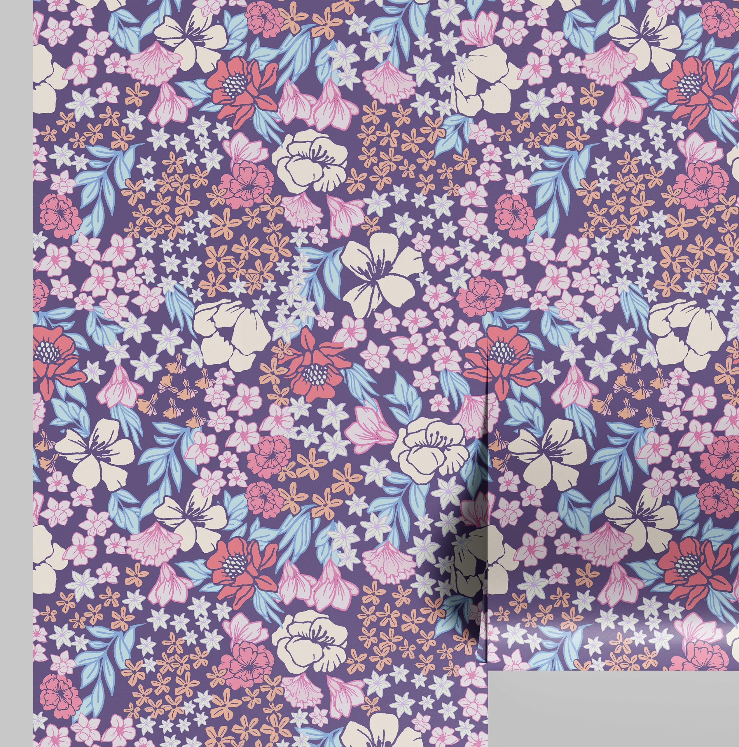 Papier peint autocollant violet pour relooker un placard ou une buanderie