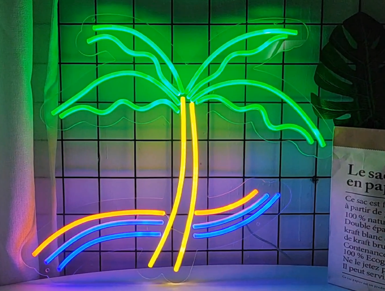 PALM TREE ネオンサイン ネオン管 パームツリー 店舗装飾 インテリア INSNEnN Palm Tree Neon Sign Neon Palm Tree Sign 17 * 13.8