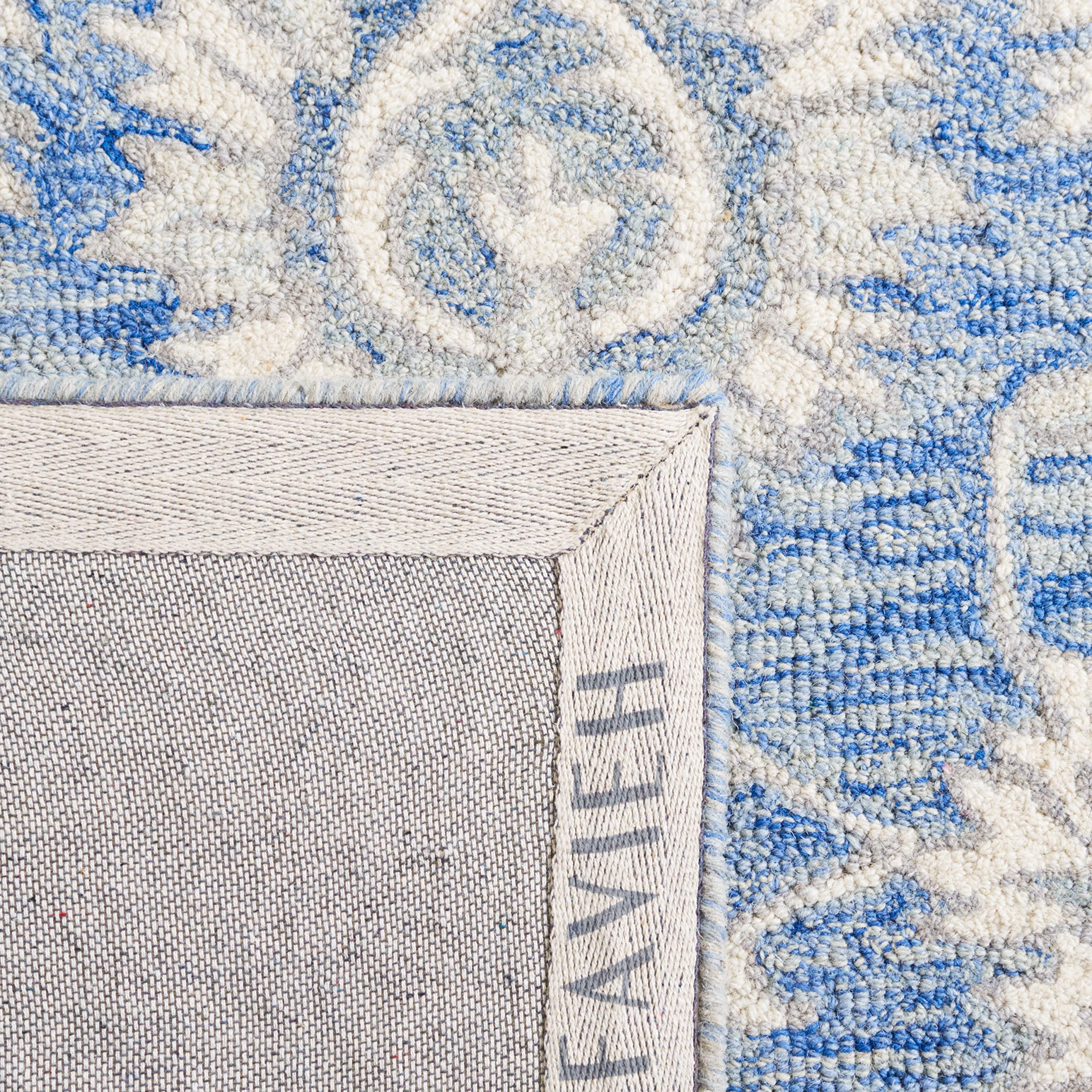 Safavieh Wyndham Collection WYD318A Tappeto Runner Blu E Multicolore In Lana Fatto A Mano - 2'3 X 7' - 5