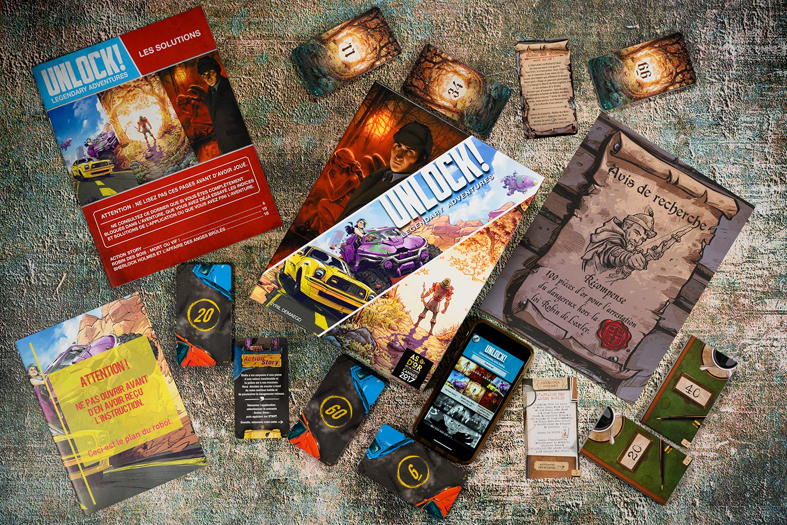 Space Cowboys – Unlock!: Legendary Adventures – UNbox Now – Kartenspiel für Gesellschaft – Escape Game – ab 10 Jahren – 1 bis 6 Spieler – 60 Minuten - Französische Sprache