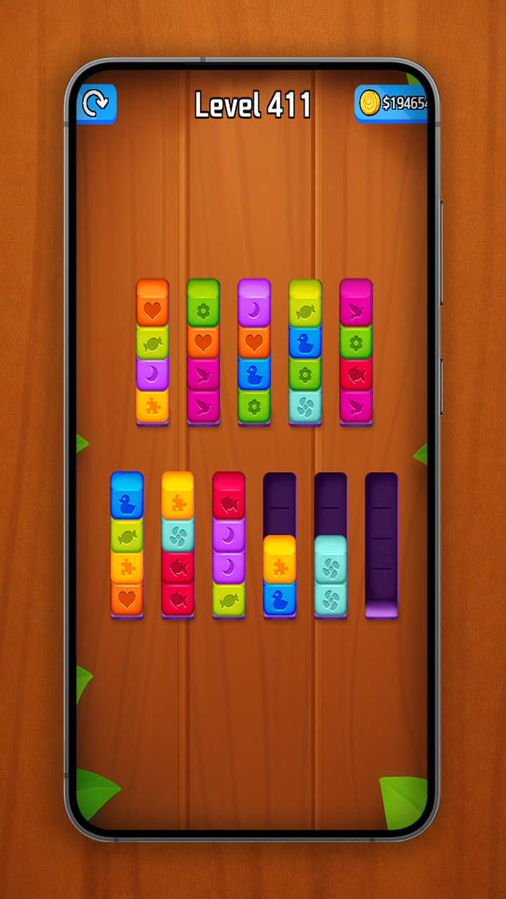 Color Wood Sort – Block Merge Puzzle Game for Phones & Fire Tablets ...