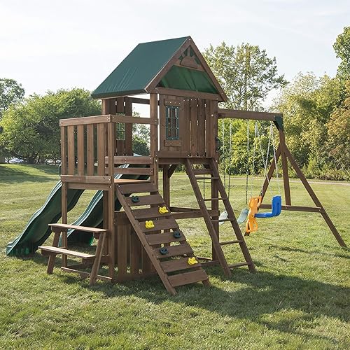 Miniatura 5 de Swing-N-Slide WS 8350 Willows Peak Deluxe Juego de columpio, madera