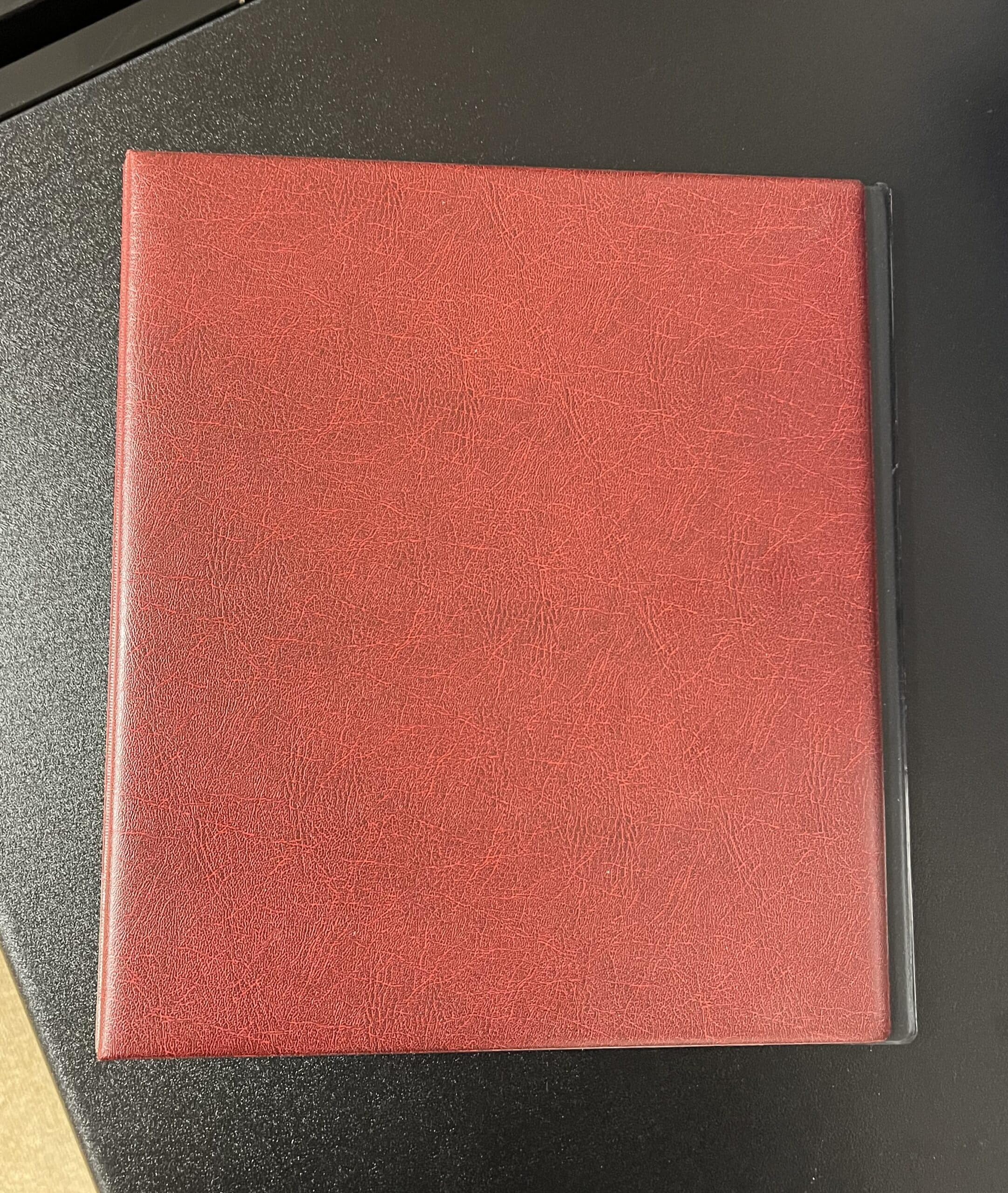 Safe Red Albums Marino Fdc Binder In With 15 Pages