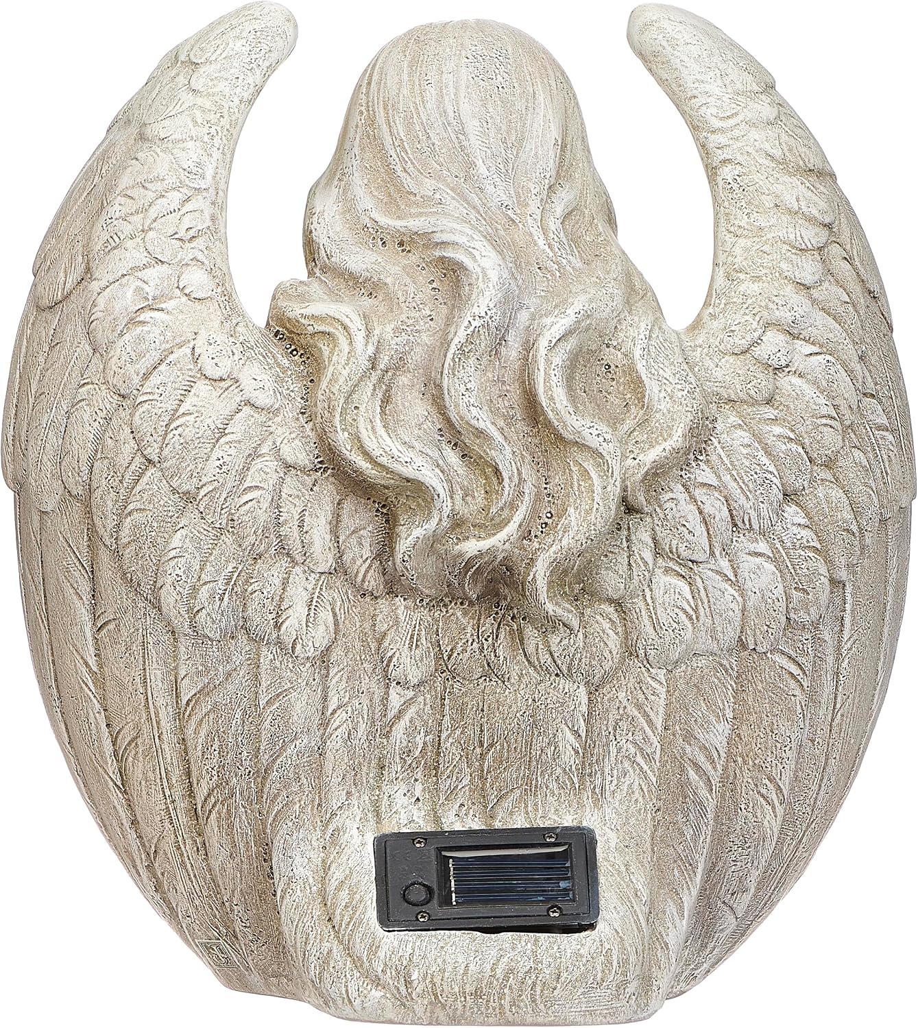Joseph's Studio by Roman 13" H Solar Angel Holding a Bird Garden Statue, Religious Outdoor Decor, Weather-Resistant Resin