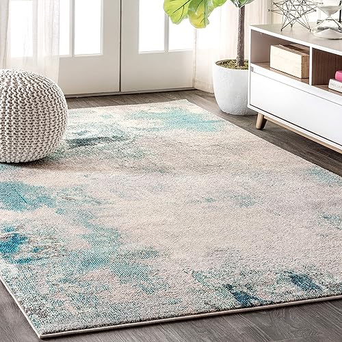 JONATHAN Y CTP104A-5 - Alfombra contemporánea POP moderna abstracta vintage para interiores, transicional, bohemio, fácil de limpiar, dormitorio,