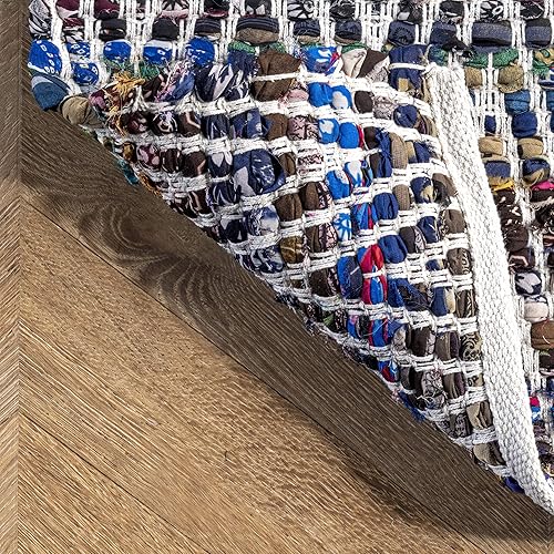 Miniatura 7 de nuLOOM - Alfombra VIAG01A tejida a mano con patrón de galón