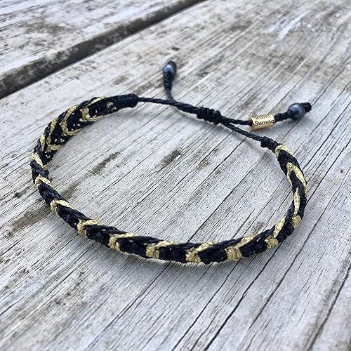 Miniatura 3 de Rumi Sumaq Pulseras con lazo de bandera del orgullo y el país, macramé tejida anudada a mano, cola de pez y trenzada, pulseras unisex ajustables