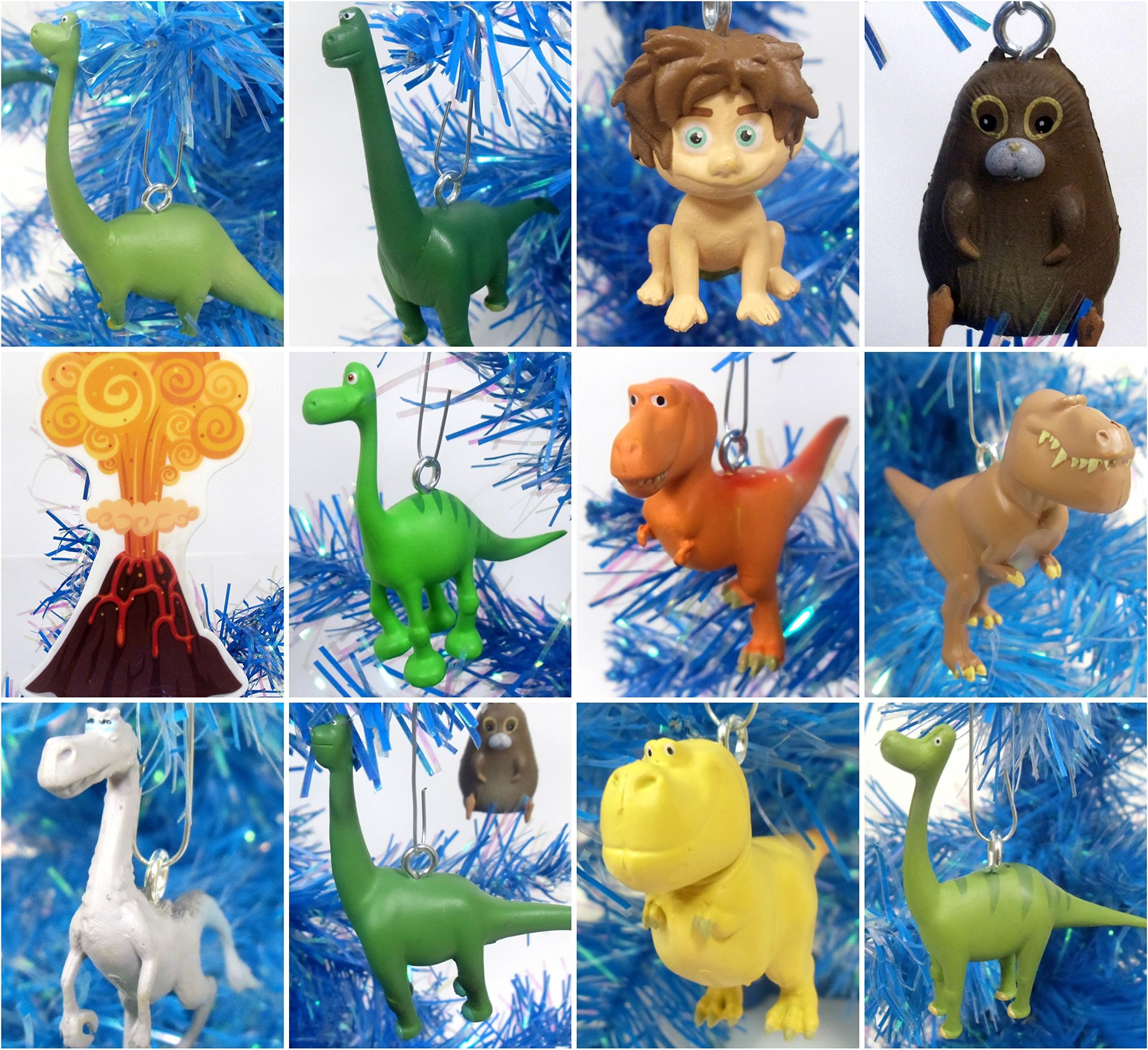 SICOHOME Dinosaur Christmas Ornament, 4 Packs Cute Dinosaur Christmas Ornament for Kids,Ornaments for Christmas Trees